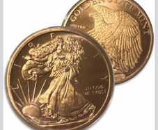 Full tube of 20 x 1 oz 999 Copper copper Walking Liberty Eagle