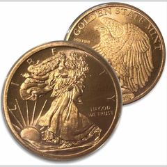 Full tube of 20 x 1 oz 999 Copper copper Walking Liberty Eagle