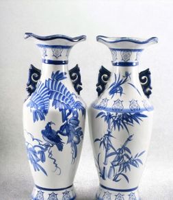 Pair of Large antique Chinese floor vase