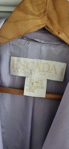 ESCADA Mauve Wool Mix Trouser Suit Sz 40 (Fit 12UK)