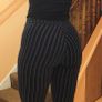 Navy Striped Ripped Jeans, size 8 Image 2