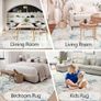 Extra Large Rugs for Living Room 160x230cm Beige Washable Carpet Rugs with Rubber Backing Non Slip Kids Carpet for Bedroom Playroom Nursery Dining Room Image 3