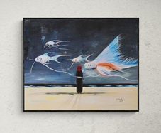 Original hand paint picture, painting by Strzala
