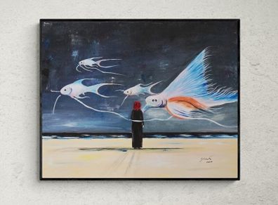 Original hand paint picture, painting by Strzala