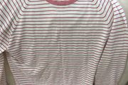 Zara mens cream and red stripe jumper slim fit large