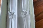 2 Galway Crystal Champagne Flutes
