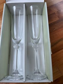 2 Galway Crystal Champagne Flutes