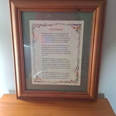 Framed Footprints Poem