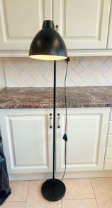Black tall floor lamp