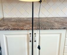 Black tall floor lamp