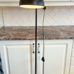 Black tall floor lamp