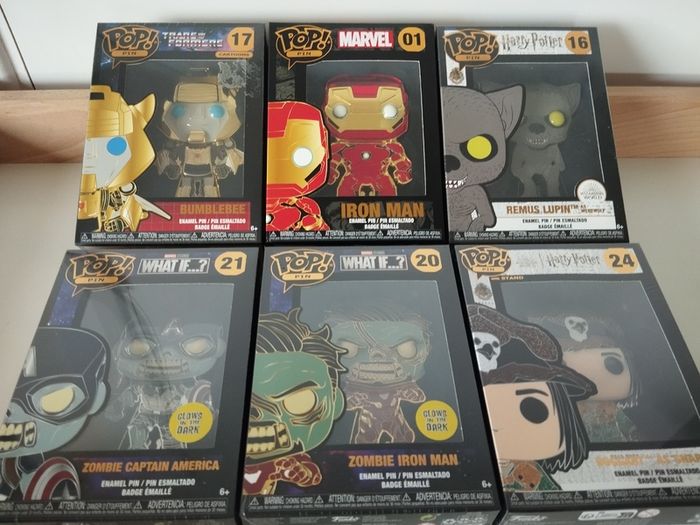 Funko Pop Enamel Pins 10e Each or 50e for All