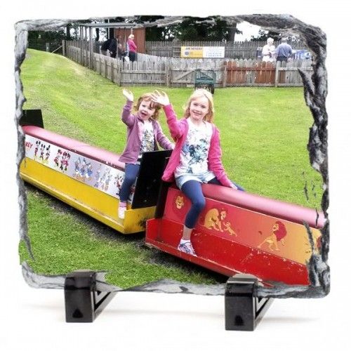 Personalised square shape Photo Slate 20 x 20cm perfect for memorial or wedding photos