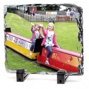 Personalised square shape Photo Slate 20 x 20cm perfect for memorial or wedding photos