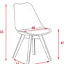 2 x Dining Chairs Design Patchwork Retro - Free Delivery Nationwide Image 3