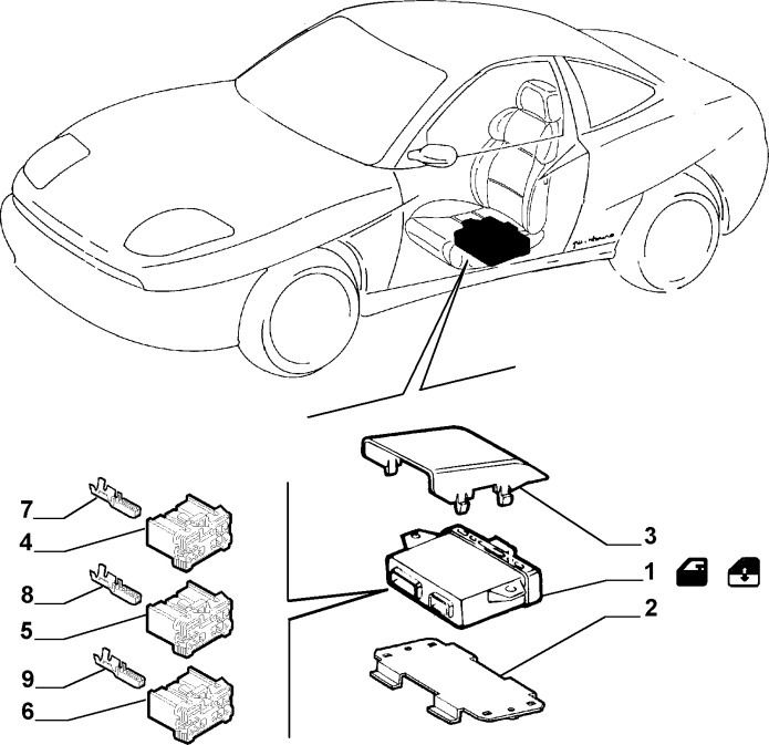 Fiat Coupe,alfa 156,ecu,interconnection Remote Control Unit,windows 60673169