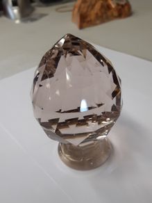Crystal glass paperweight ornament