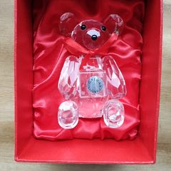 Galway Crystal Ice Teddy Bear with Gift 4.5"