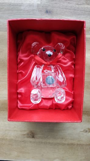 Galway Crystal Ice Teddy Bear with Gift 4.5"
