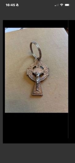 Rare 'Erin' Crucifix Key Ring