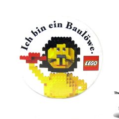 LEGO Vintage Pin Badge Animal Series Ich bin ein Baulowe And Lion On The Front Lego Vintage Pin Badge Animal Series Ich bin ein Baulowe And Lion On The Front Rare And Hard To Find From The Lego Group