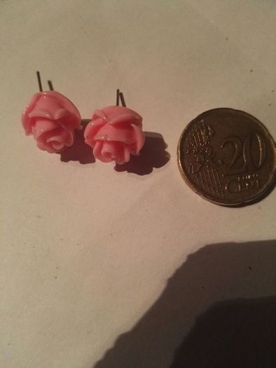 Pink Rose Earrings