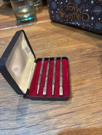 collectable silver bridge pencil set