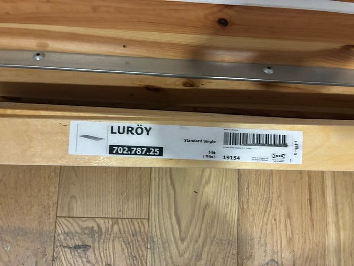 IKEA Hemnes single bed in white.
