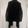 Maje Black Cardigan with Leather Sleeves size 2 Image 3