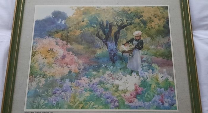 Framed Print 'Picking Flowers' by Mildred Anne Butler