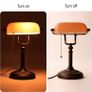 BRAND NEW Retro vintage frosted amber glass shade decor table lamp Image 3