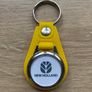 Brand new synthetic leather New Holland key ring Image 6