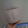Concrete ceramic decorative pot with face 16cm NEW Image 3