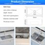 Stainless Steel kitche Sink,50 x 43cm,Inset Kitchen Sink,with Waste Kit,Drain Pipe,Pull-Out Drainer Basket,Suitable for Bathroom,Caravan Travelling Image 3
