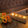 Stunning Rustic Live Edge Pine Wood Tea Light Holder Yule Log Waxed and Sealed Image 5
