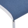 Cantilever Dining Chairs 2 pcs Blue Fabric Image 7