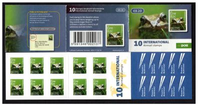 2012 Ireland Common Frog Self-adhesive Definitive Stamp Booklet Mint Never Hinged (MNH)