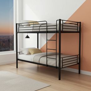 Metal Single Bunk Bed Black Free Delivery Limited Offer!