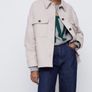 Fab Zara Cream Premium Manteco Italian Wool Blend Oversized Shacket Image 3