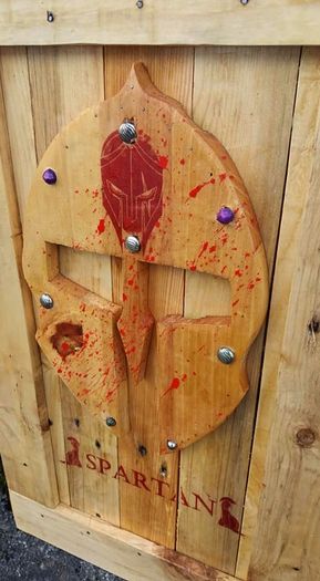 Rustic Spartan Wood Art Helmet