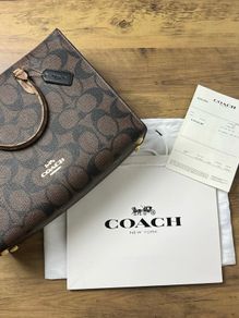 Coach tote woman bag brown