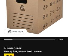 Moving boxes and materials