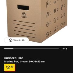 Moving boxes and materials