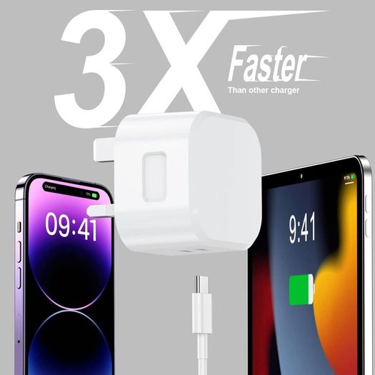 iPhone 17 Charger, iPhone 16 Fast Charger Cable 2M and Plug Quick Charge for iPhone Apple 17/17 Air/17 Pro Max/16/16e/15 Series, New i Phone Fast Charging USB Type C PD Plug UK with Long USBC Lead