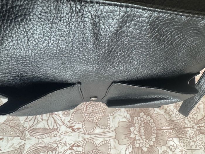 Black leather bag