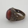 Ancient Brass Handmade With  Eyes Agate Gemstone Ring Image 2