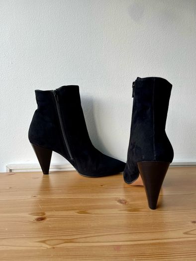 Dune Odell black suede heeled boots, 8/41