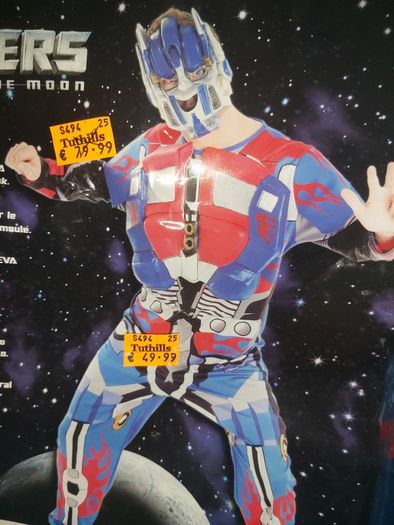 Mens halloween costume,  optimus prime