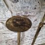 Pair of Tall Adjustable Brass Planters  Display Stands Vintage Edwardian Style Pedestals Image 4