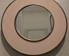Deep round mirror detail and dusty pink